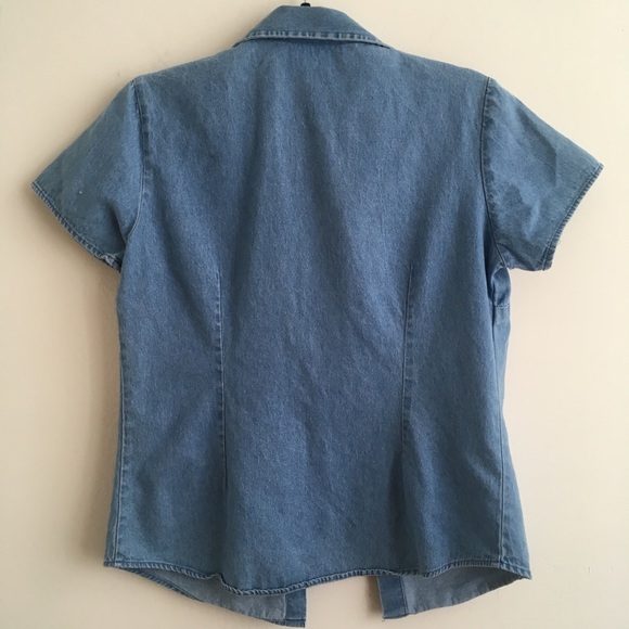 Patriotic Denim Shirt with Embroidery - Picture 5 of 6